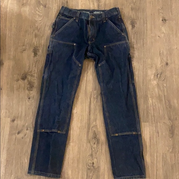 key double knee logger jeans